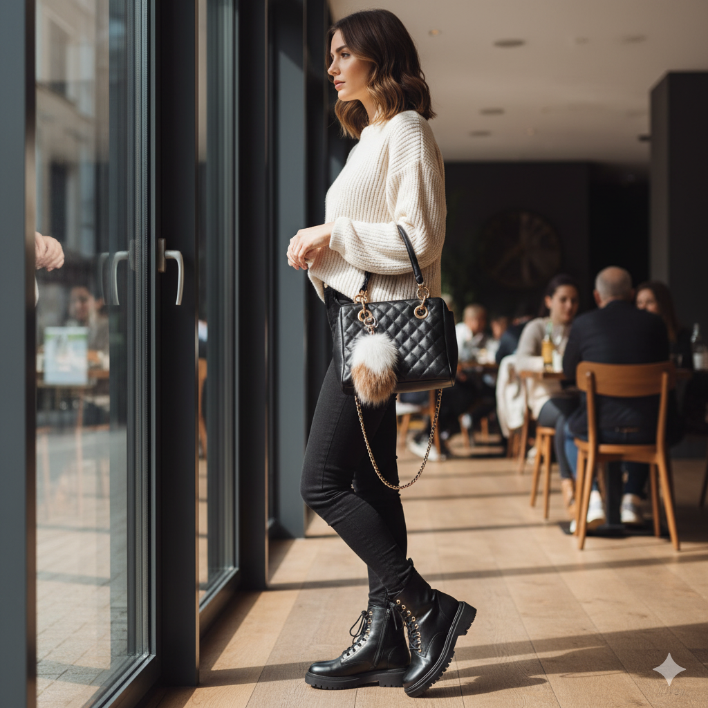 باقة الأناقة المتكاملة – صباط وصاك بنفس اللون + حقيبة مجانية